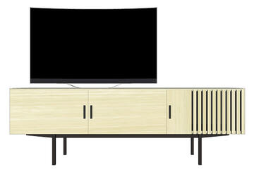 Buffet TV Chêne blanchi et métal T2562