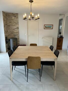 Table carrée bridge avec allonge papillon chêne massif toutes dimensions made in France