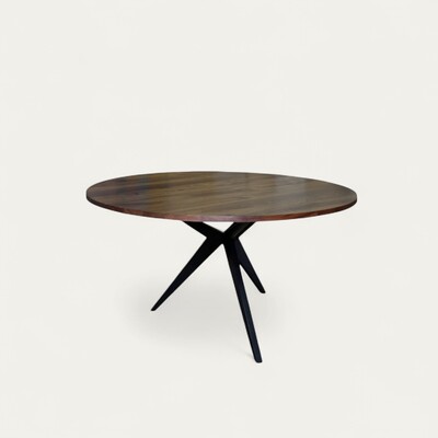 Table Noyer STAR piétement thermolaqué