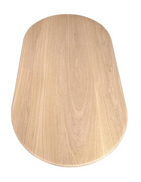 U2571_Table basse Ublo double plateau chêne blanchi piétement métal noir