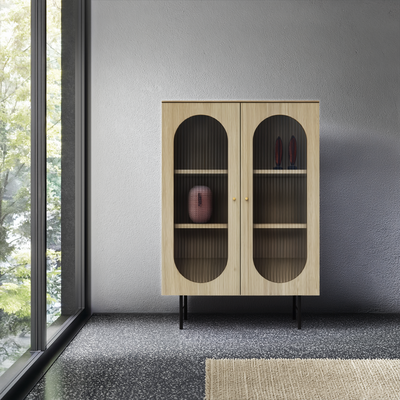Vitrine Ublo 2 portes verre flute