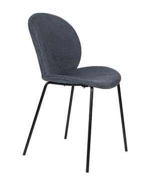 ZUIBON velours côtelé gris bleu pied métal noir