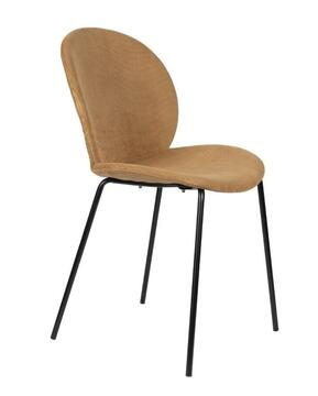 ZUIBON velours côtelé ocre pied métal noir