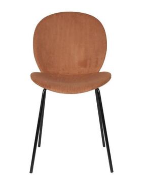 ZUIBON velours terracotta pied métal noir face