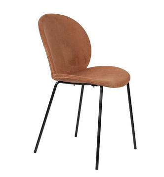 ZUIBONV velours terracotta pied métal noir
