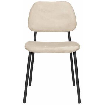 ZUIDARB chaise tissu beige pied métal noir
