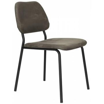 ZUIDARB chaise tissu vert pied métal noir