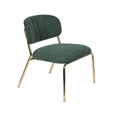 ZUIJOL chaise salon vert foncé métal doré