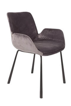 Fauteuil design velours et pieds métal - coloris au choix ZUVBRIVEL 