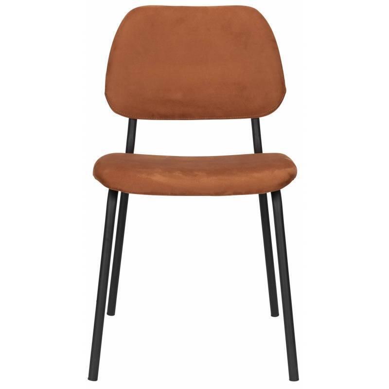 ZUIDARB chaise tissu terracotta pied métal noir